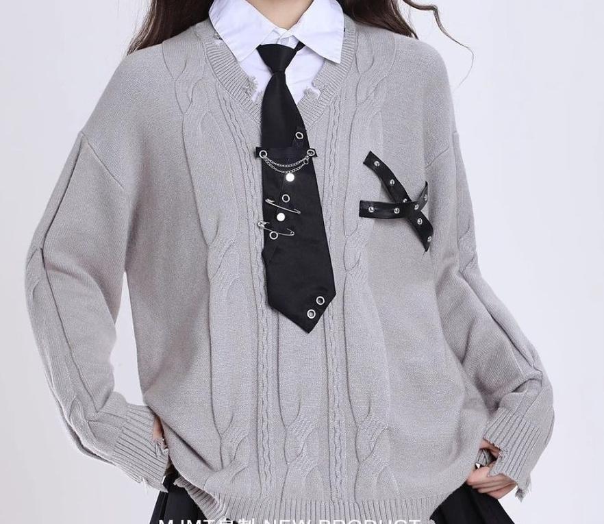 Women's Casual Irregular Design V-neck Long-sleeve Knitwear Coat