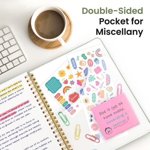 Amazon High-Quality Woven Notebook with Detachable Spiral Binding, Index Cards, Creative 6*8 Inches Sticky Note Notebook