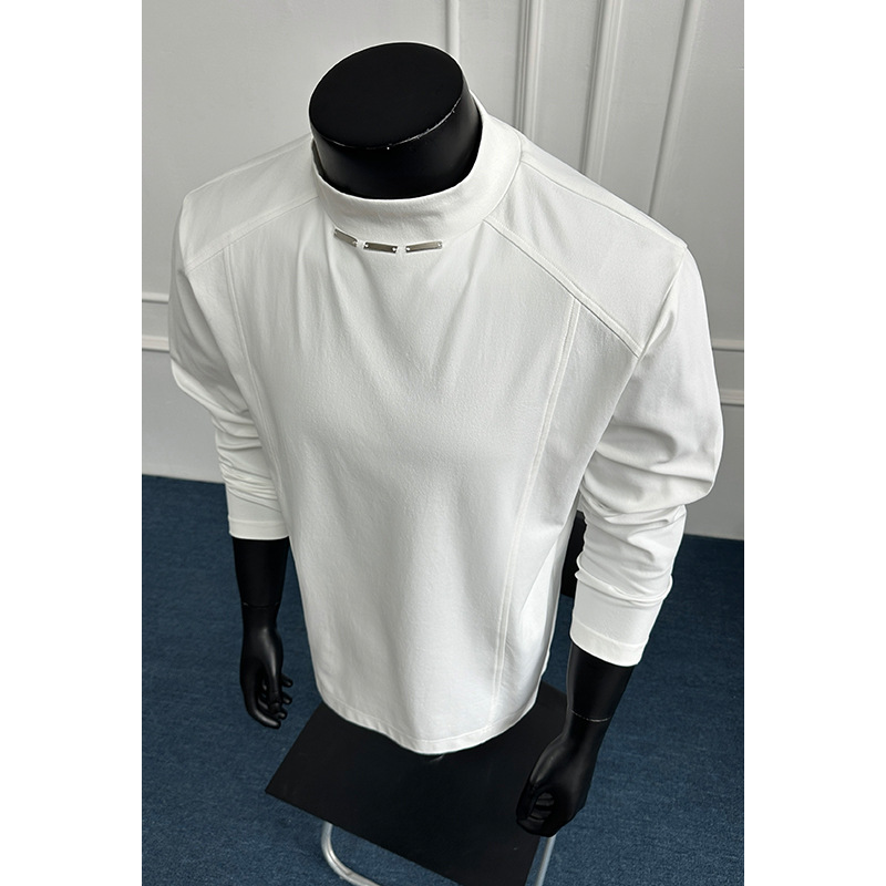 American-style Deconstructed Long-sleeve T-shirt Men, Spring Cleanfit, Stylish And Casual, Large Size Loose-fitting Base_voghion.com