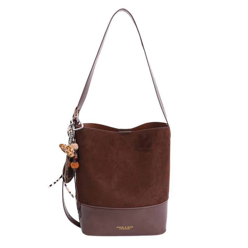 Gran capacidad de hombro bajo la axila bolso de cubo de agua para mujeres ventas calientes nueva textura de alta calidad de seda empalmado bolso de color contraste