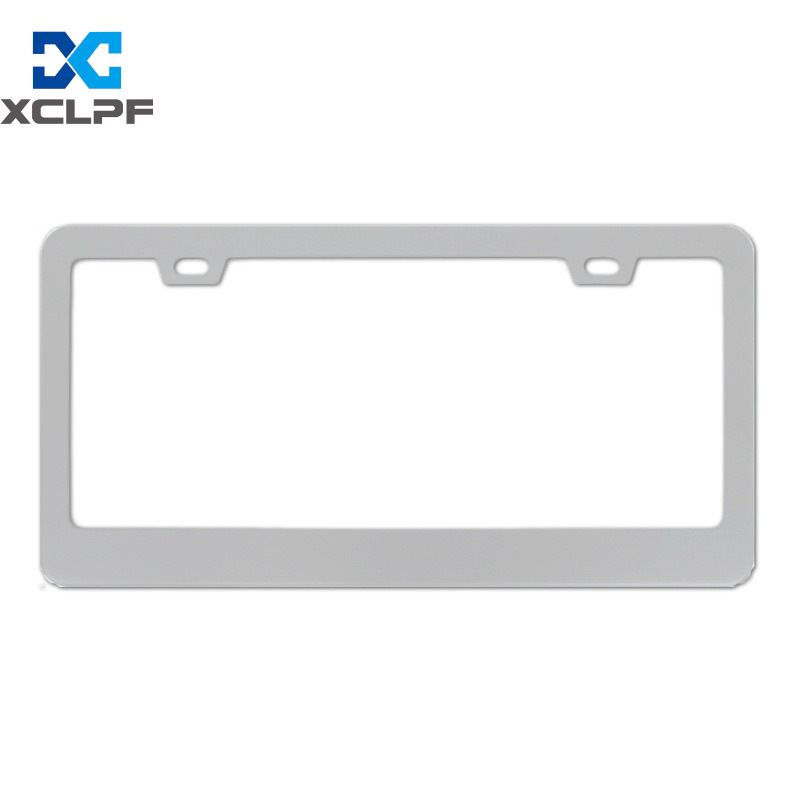 Foreign trade hot selling American standard license plate frame aluminum alloy material black and silver license plate frame multiple craft selection support LOGO