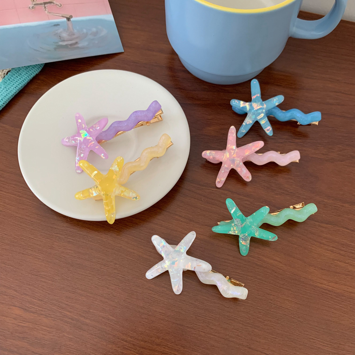 Women's Marine Style Simple Style Starfish Plastic Resin Hair Clip display picture 3