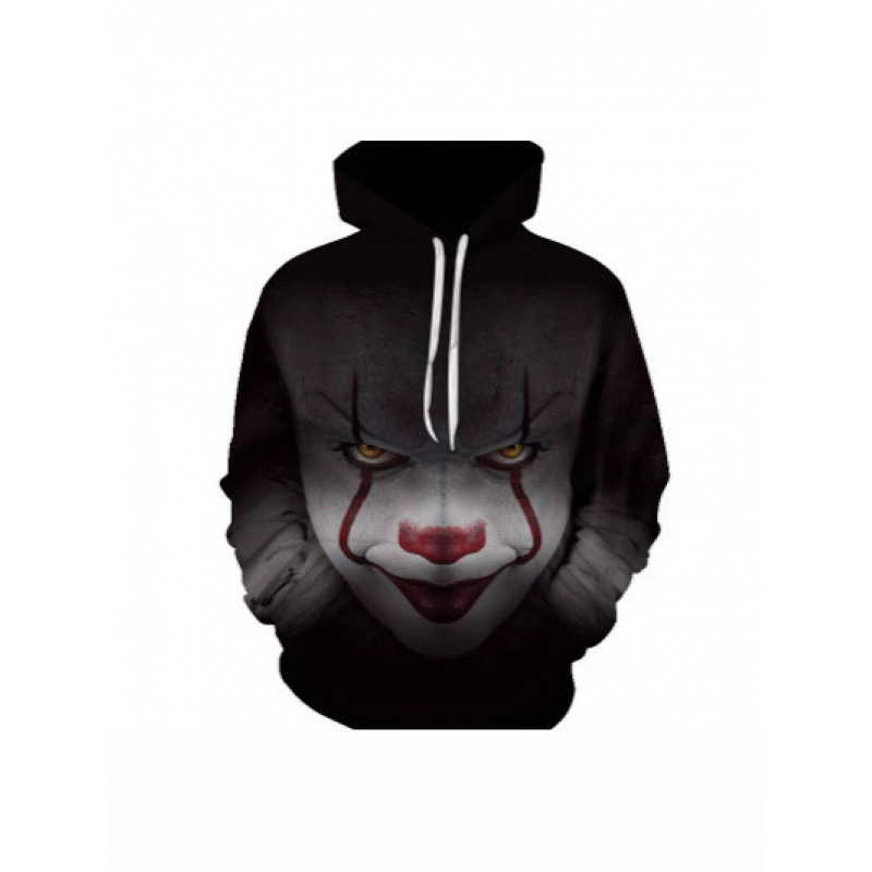 New Clown Ghost 3D Sweatshirt Digital Cartoon Print Unisex Hooded Fir Outdoor Sweatshirt Halloween New Clown Ghost 3D Sweatshirt Digital Cartoon Print Unisex Hooded Fir Outdoor Sweatshirt Halloween
