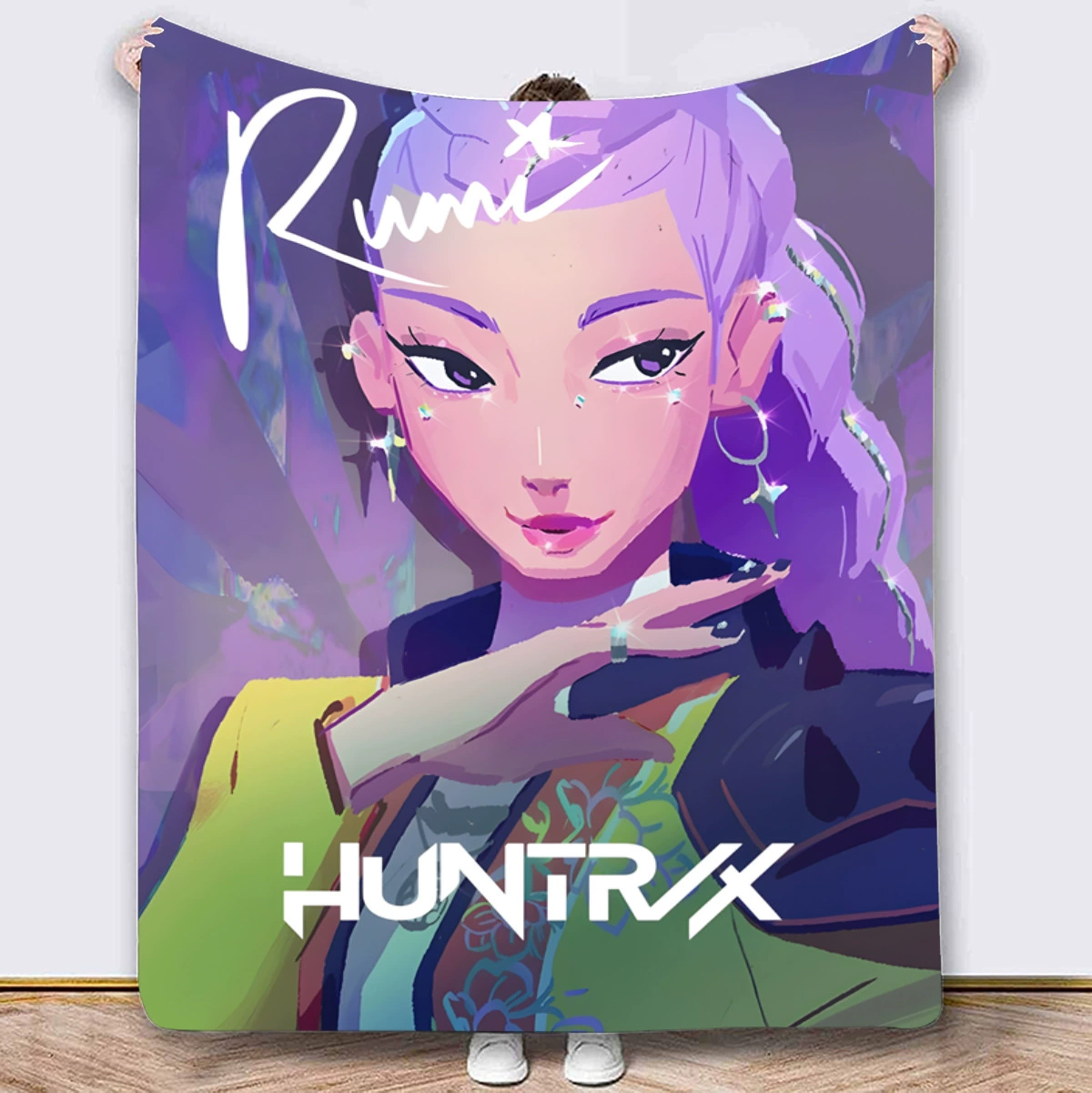 Новый стикер независимой платформы: K-POP группа Witch Hunter (HUNTR/X), мультяшный анимационный фланелевый плед