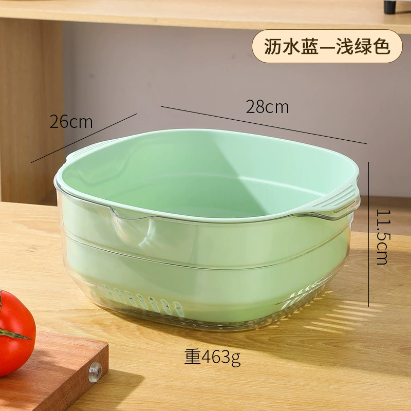 Double-layer plastic drying rack for fruits and vegetables, storage system, 2023 collection, increased thickness
