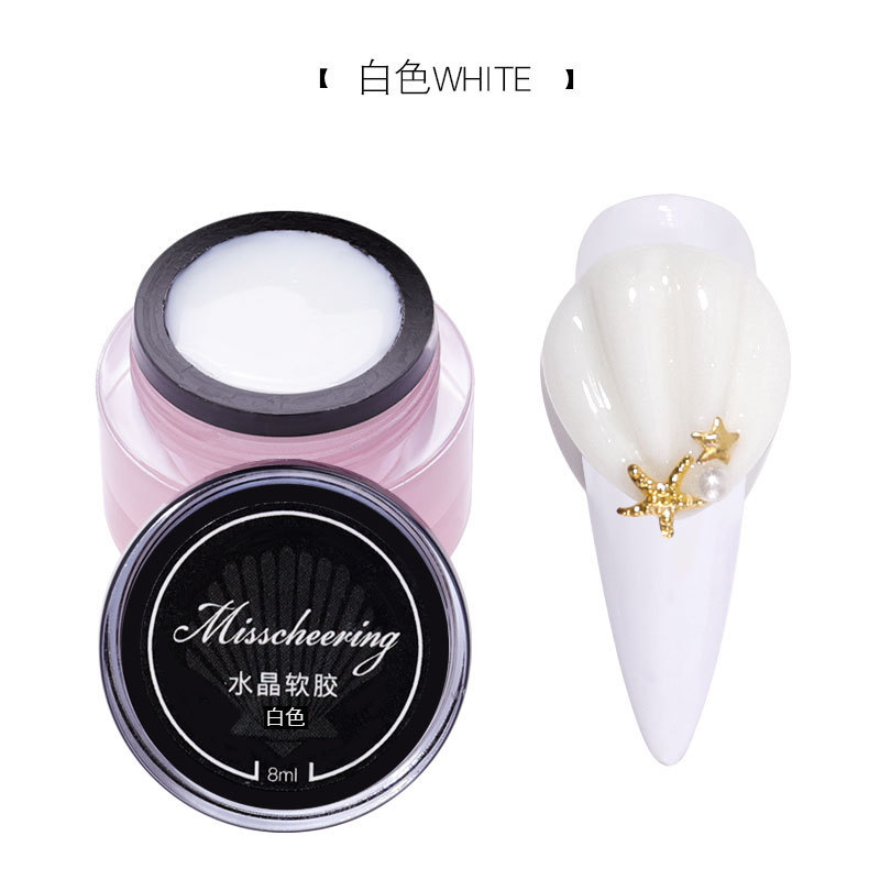 Clavo arte sólido tallado pegamento 3D tridimensional barro pegamento suave modelo tallado uñas arte PVC pizca pegamento gel sólido
