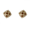 Square advanced earrings, silver needle, zirconium, high-quality style, silver 925 sample, bright catchy style