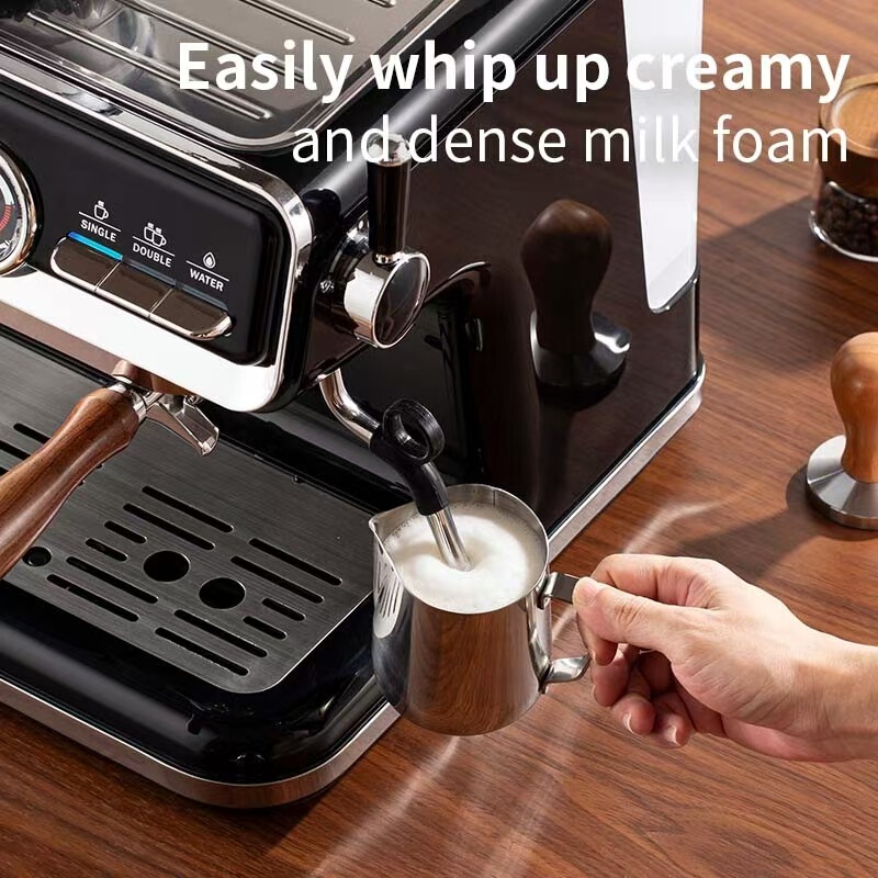 Coffee Machine for Commercial and Home Use, Semi-Automatic, Large-Scale, Italian-Style Extraction and Grinding Integrated Coffee Machine for Commercial and Home Use, Semi-Automatic, Large-Scale, Italian-Style Extraction and Grinding Integrated