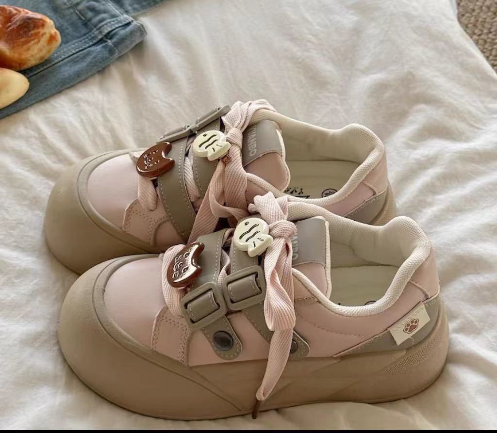 2025 primavera nuevas zapatillas de todo fósforo estudiantes zapatos de lona coreanos Harajuku de corte bajo zapatos blancos pequeños de nicho Yuanbo 1725 image 7
