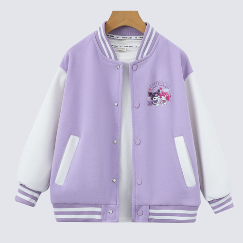 Girls' coats, new spring and autumn baseball uniforms, children's casual clothes, medium and large children's fashionable autumn clothes, girls' cardigan tops