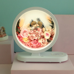 花好月円携帯電話無線充電bluetooth音楽スタンド先生の友人に新婚プレゼント永生花器
