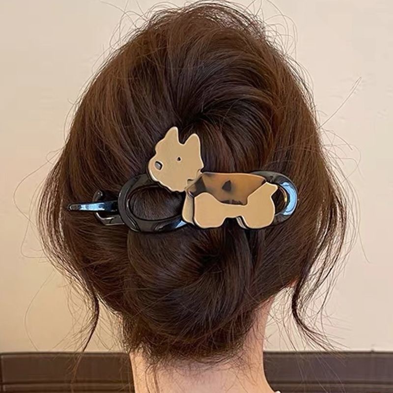 春夏の子犬〜女性用クリップ 2025 新しいかわいいサメクリップヘアクリップ後頭部ヘアクリップ女性用ハイエンド帽子|undefined