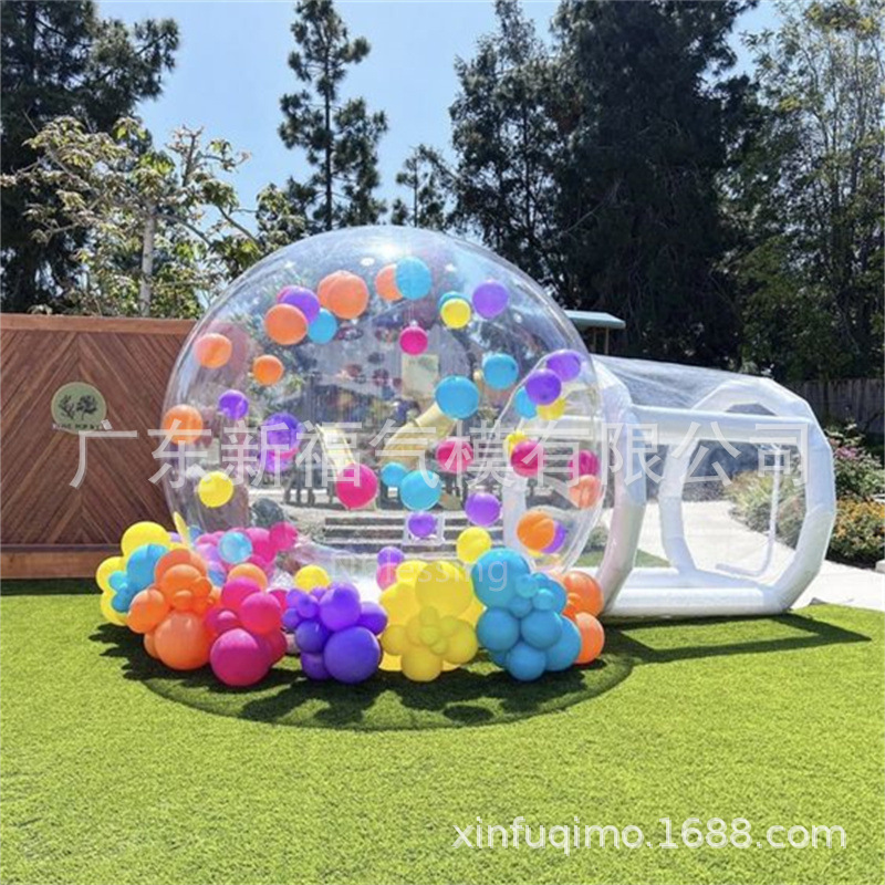 充气网红泡泡屋透明帐篷4米户外星空气泡屋民宿酒店景区气模房子