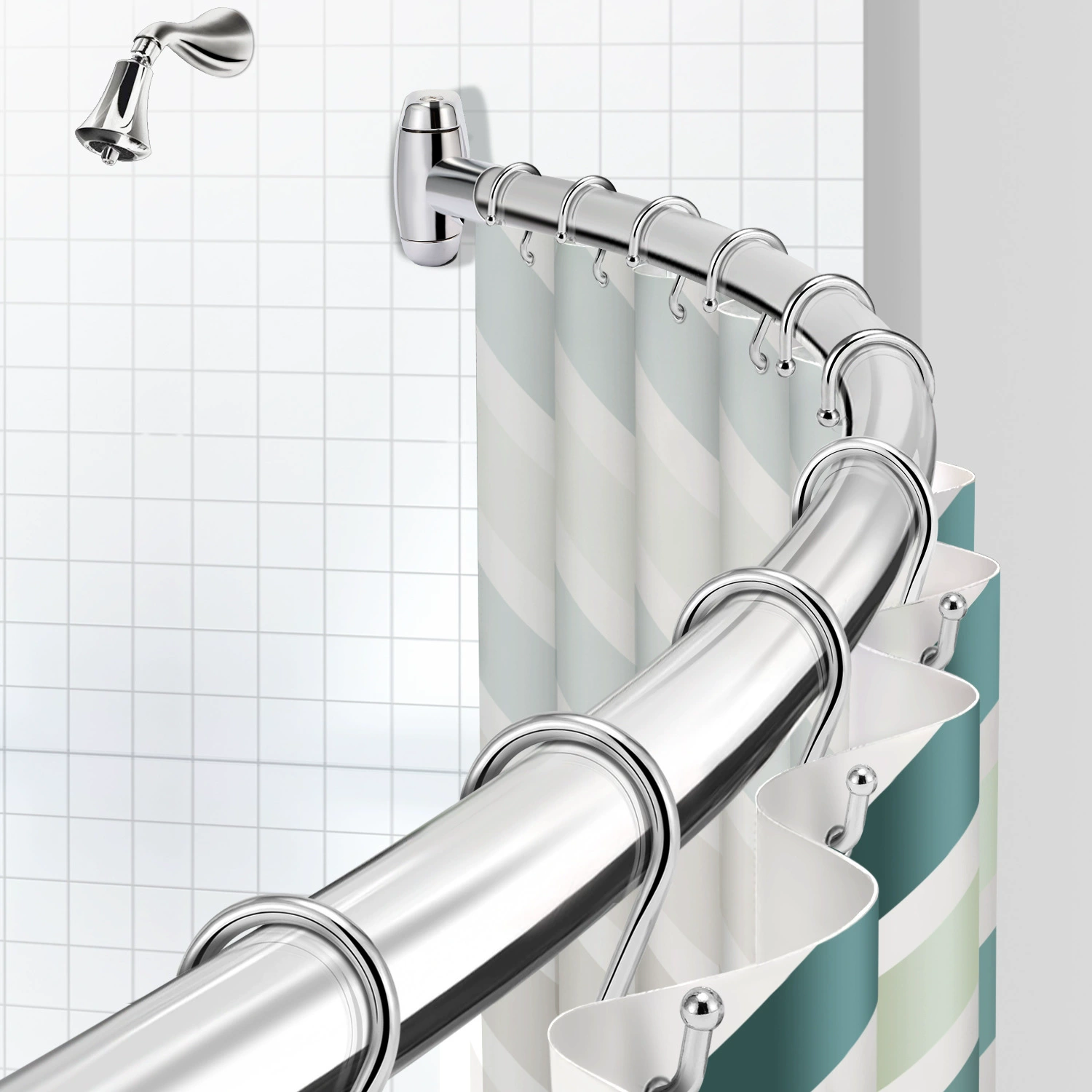 Crooked curtain stainless steel, Amazon
