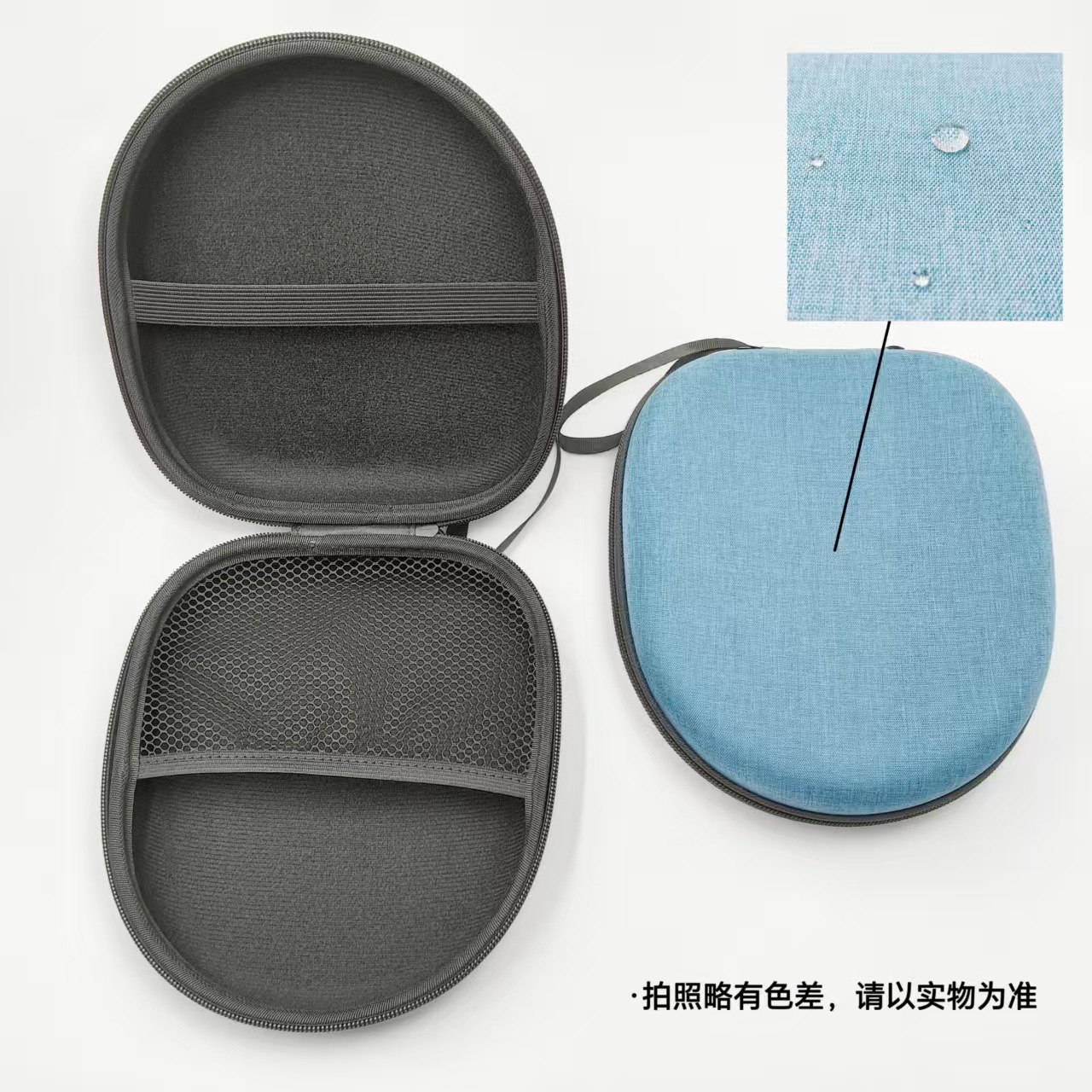 Estuche para auriculares de diadema en stock, compatible con auriculares Bluetooth Sony y Audio-Technica, bolsa de almacenamiento portátil de EVA para embalaje de auriculares.