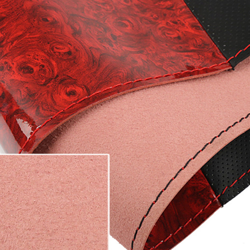 Wholesale Cross-border Manufacturer Hand-stitched Crystal Peach Wood Pattern Fashion Sports Car Steering Wheel Cover for All Seasons