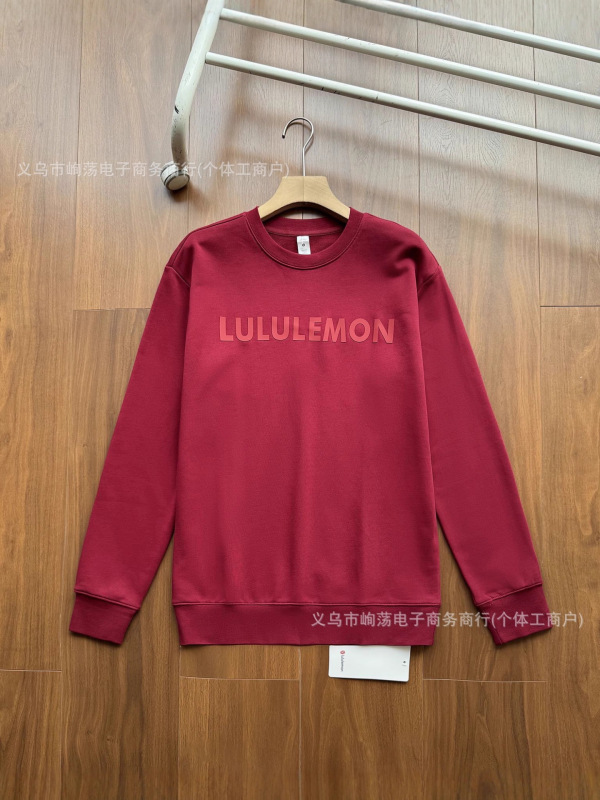 lululemon露露徽标款男款秋冬新款柔软弹力螺纹休闲圆领卫衣|undefined