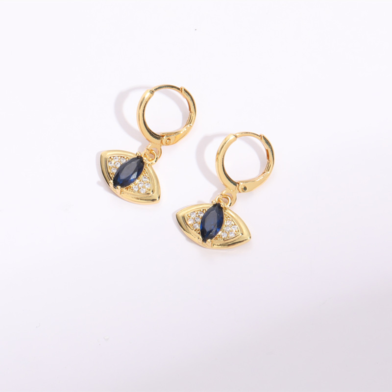 Fashion Geometric Copper Earrings Zircon Copper Earrings display picture 4