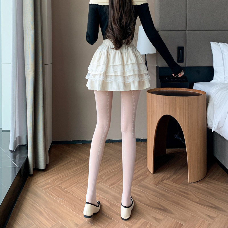 实拍 荷叶边蕾丝拼接蛋糕裙秋冬季半身裙女高腰A字蓬蓬裙丝绒短裙|undefined