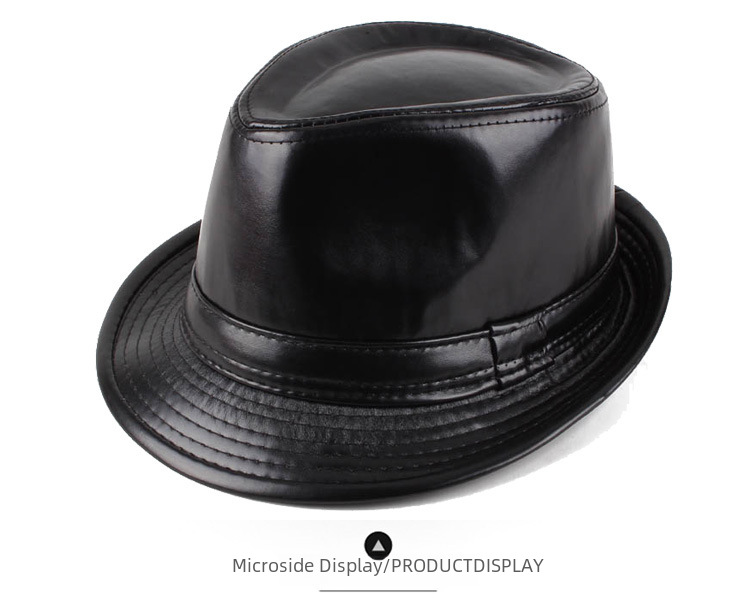 Cappello da uomo in autunno e inverno, cappello a cilindro in pelle calda retrò da uomo, cappello da jazz di mezza età e anziano, piccolo cappello a cilindro, cappello invernale da uomo in cotone_voghion.com