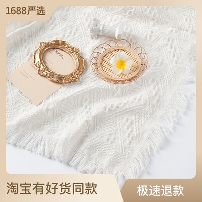 立体流苏加厚背景布拍照ins风摆件装饰品美甲美食蛋糕宝宝摄影毯