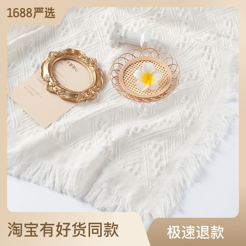 立体流苏加厚背景布拍照ins风摆件装饰品美甲美食蛋糕宝宝摄影毯
