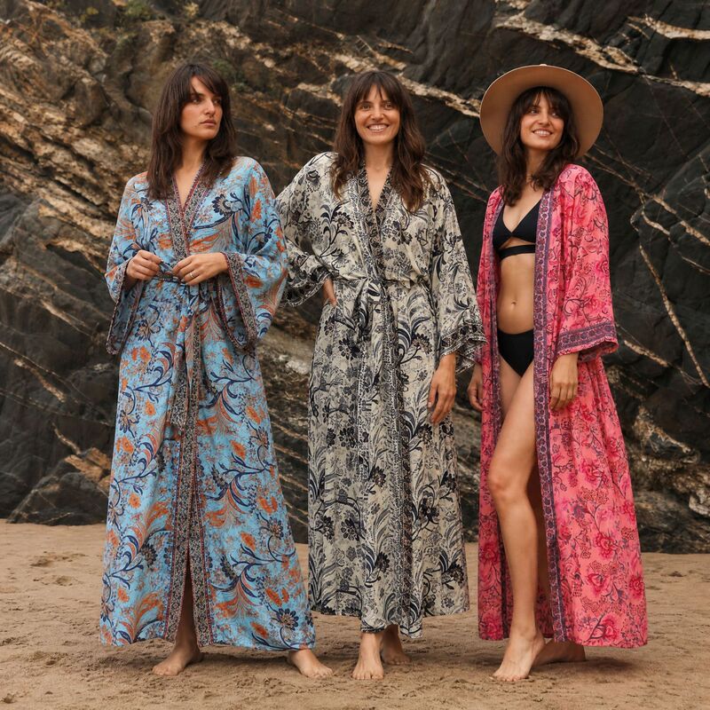 Rayon Beach Cover-Up, Summer Printed Bikini Cover-Up, Bohemian Style Cover-Up