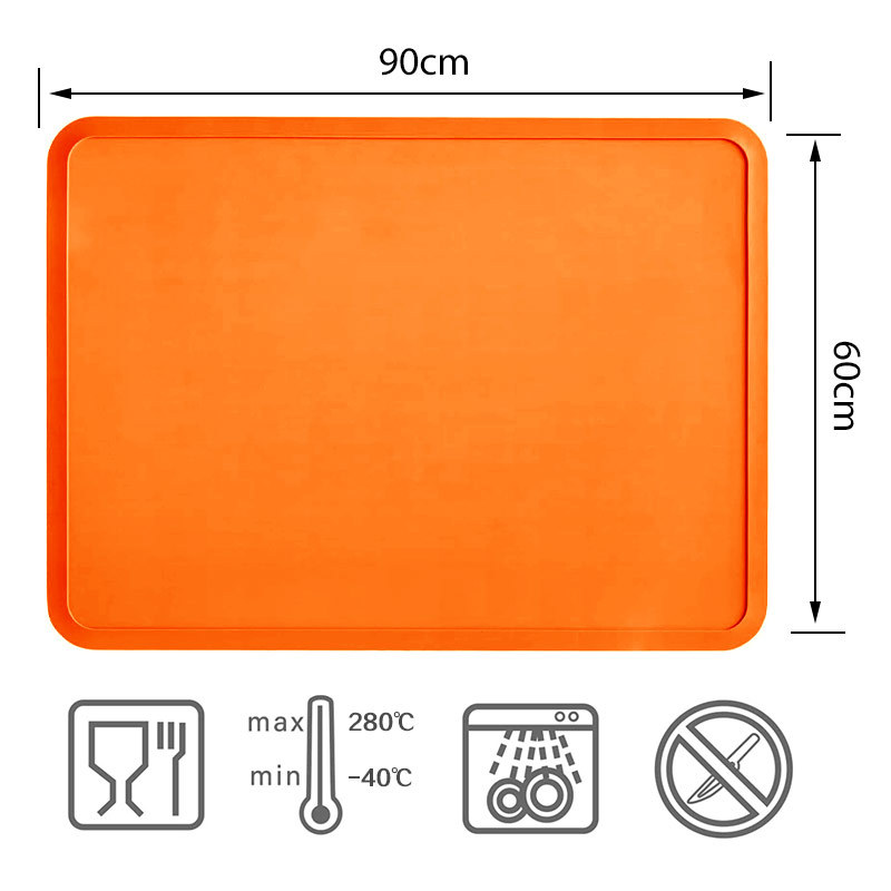 Fábrica engrosada de gran tamaño mantel amasador de polvo de laminación almohadilla de silicona antideslizante almohadilla para hornear horno resistente a altas temperaturas mantel de silicona