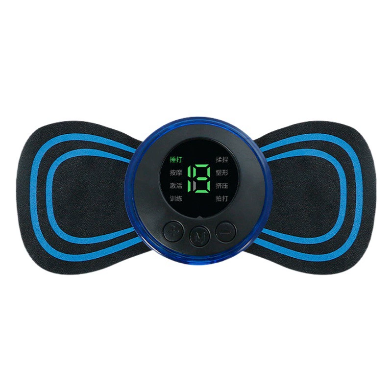 Мини-массажер EMS для шейного отдела позвоночника, перезаряжаемый, для массажа поясницы, плеч и шеи, физиотерапевтический прибор, импульсный массажный пластырь, массажер с горячим компрессом, защита для шеи