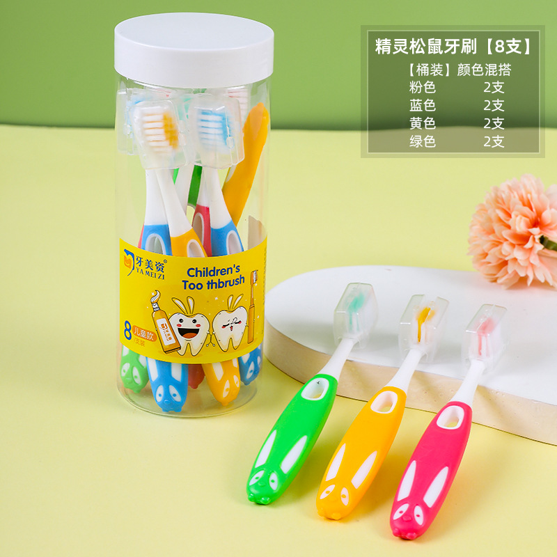 Carton of 8 Children's Toothbrushes, Ages 3-12, Ultra-Soft Bristles, Cartoon Design, Factory Direct, Peppa Pig Small Head