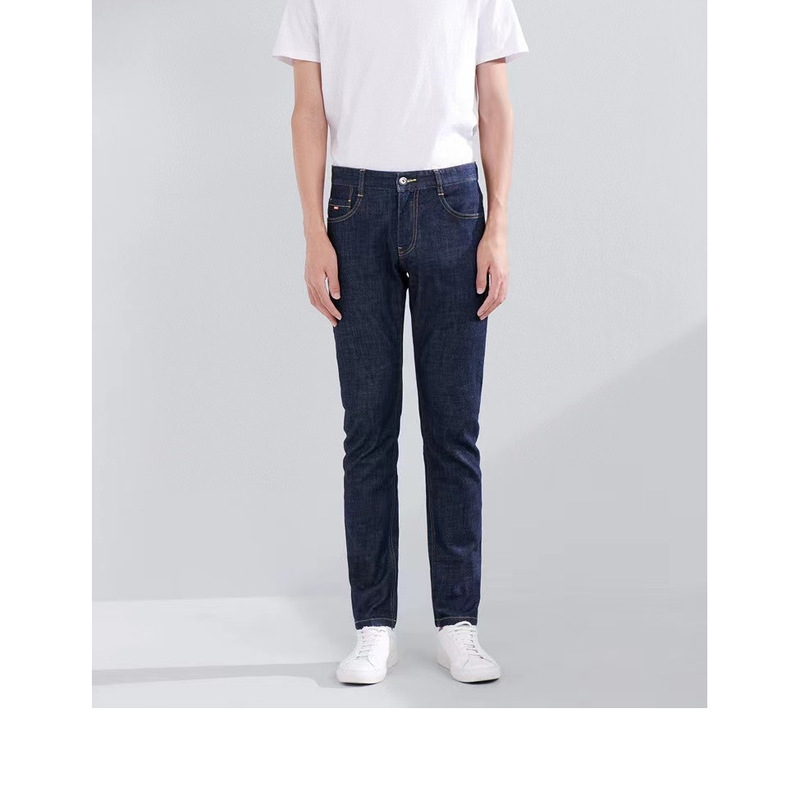 [Sea brand label cutting] Spring new ice oxygen bar cool jeans washed antibacterial trousers 1Q047A