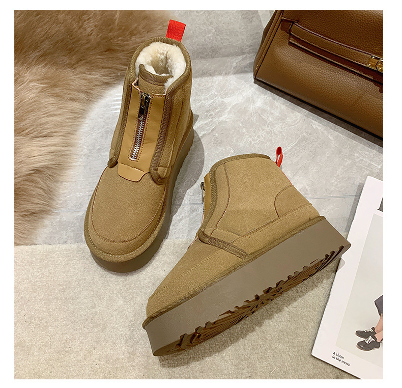 Designer Classic Ultra Mini Bottes Bottes de neige Plate-forme Femmes Hommes Fourrure en peau de mouton Tasman Tazz Châtaigne Sable Graine de moutarde Beige Driftwood Chaussure australienne_voghion.com