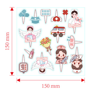 2024 Nurses Day Copyright Cake Decoration Paper Cards 10 Sets 512 International Nurses Day White Angel Pointed Cards