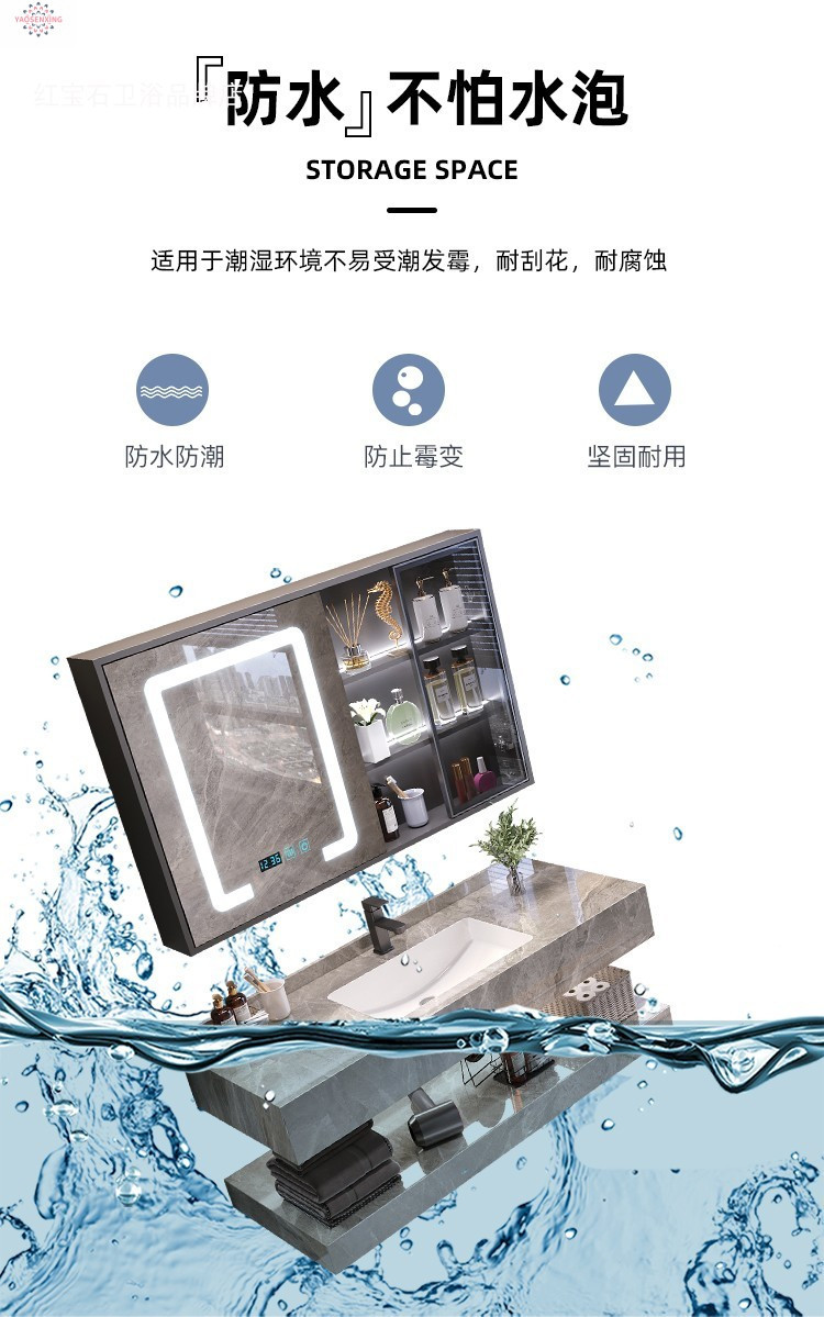 Light luxury rock plate washbasin, bathroom cabinet combination, bathroom integrated ceramic seamless basin, simple and modern washbasin undefined