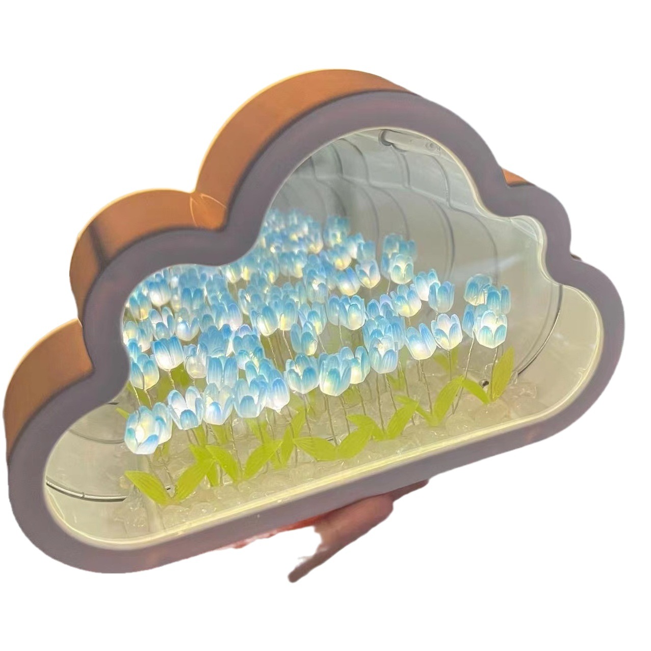 Tiktok misma nube tulipán flor mar noche luz terminado chica dormitorio linterna regalo del Día de San Valentín