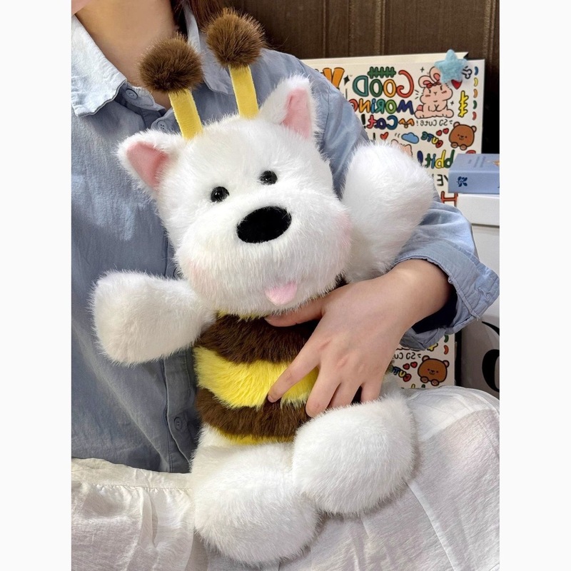 新しいかわいいウエストハイランド蜂子犬ぬいぐるみ人形誕生日 520 ギフトスーパーソフト睡眠人形|undefined