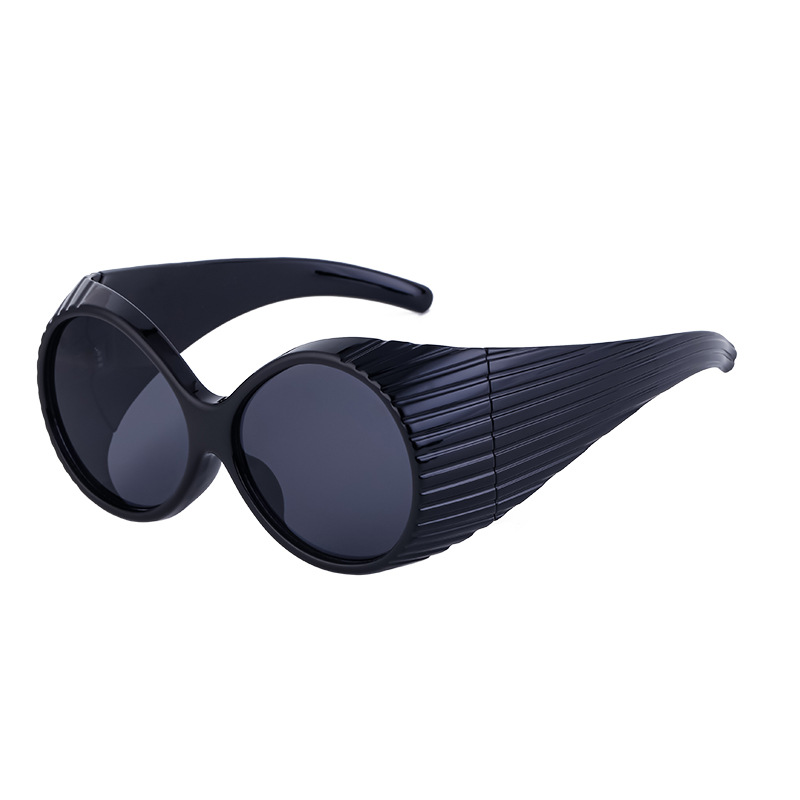 2024 Nieuwe Runway Stijl Modieuze Ovale Frame Zonnebrillen voor Vrouwen Trendy Europese en Amerikaanse Populaire Grote Frame Zonnebrillen voor Vrouwen_voghion.com
