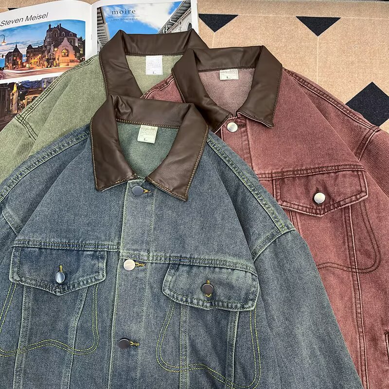 American Trendy Brand Detroit Denim Jacket Spring and Autumn Couple Outfit Carhartt Top National Trend Coat Unisex Trendy