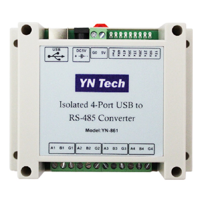 USB转4口RS485四路485转USB4口隔离型转换器工业导轨式UT-861