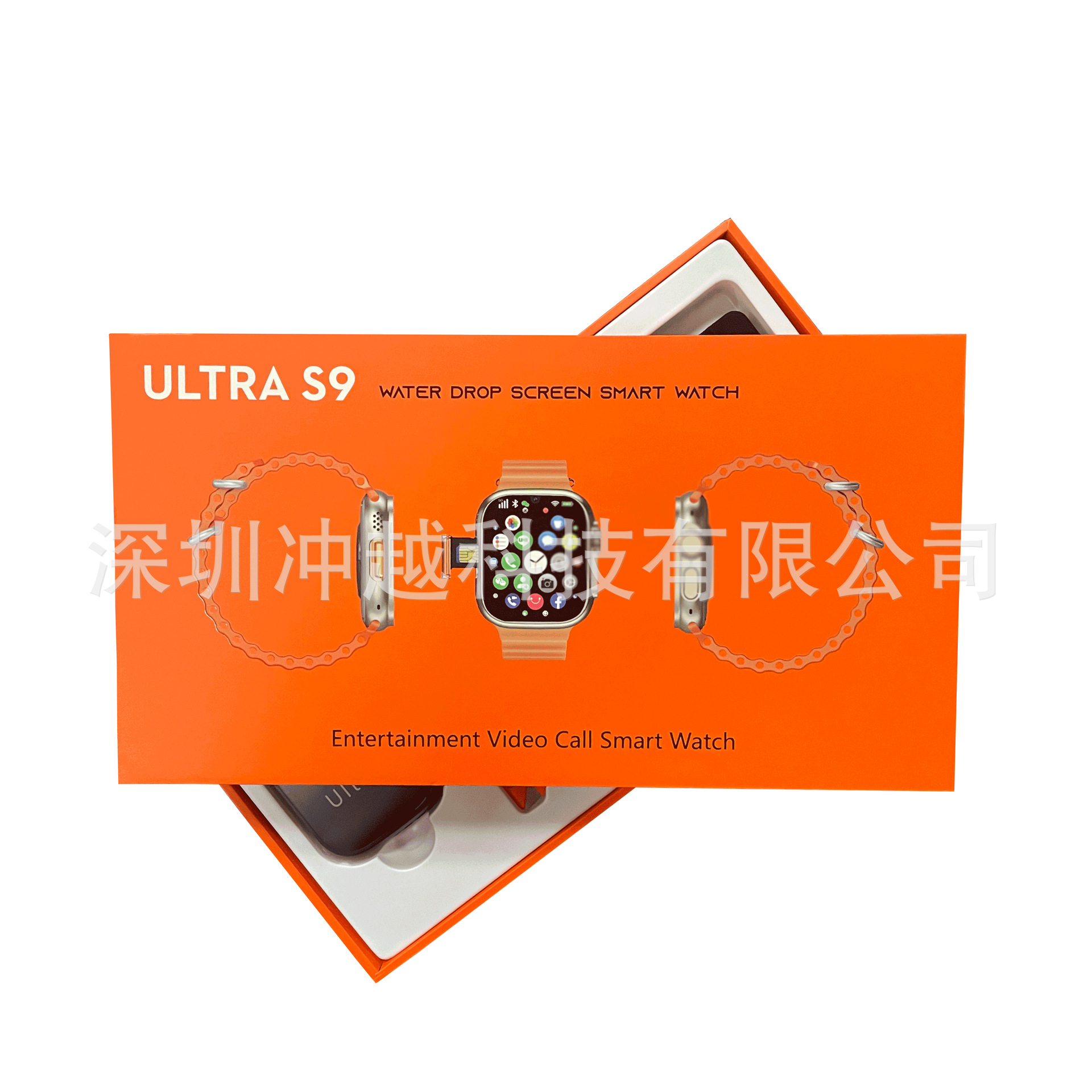 跨境爆款 GS37智能手表4G插卡S9全网通水滴屏前后摄像头插卡手表