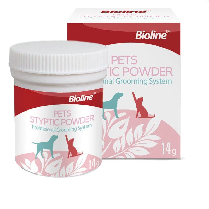 Порошок 14 г заботы вырезывания ногтя собаки кошки быстрого свертывания гемостатического порошка любимца Биолине легкий суша