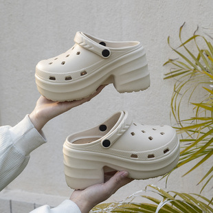 Little Red Book Explosive Cave Shoes EVA Elevated Thick Bottom Girl Summer Fashion High-heeled Baotou Sandals