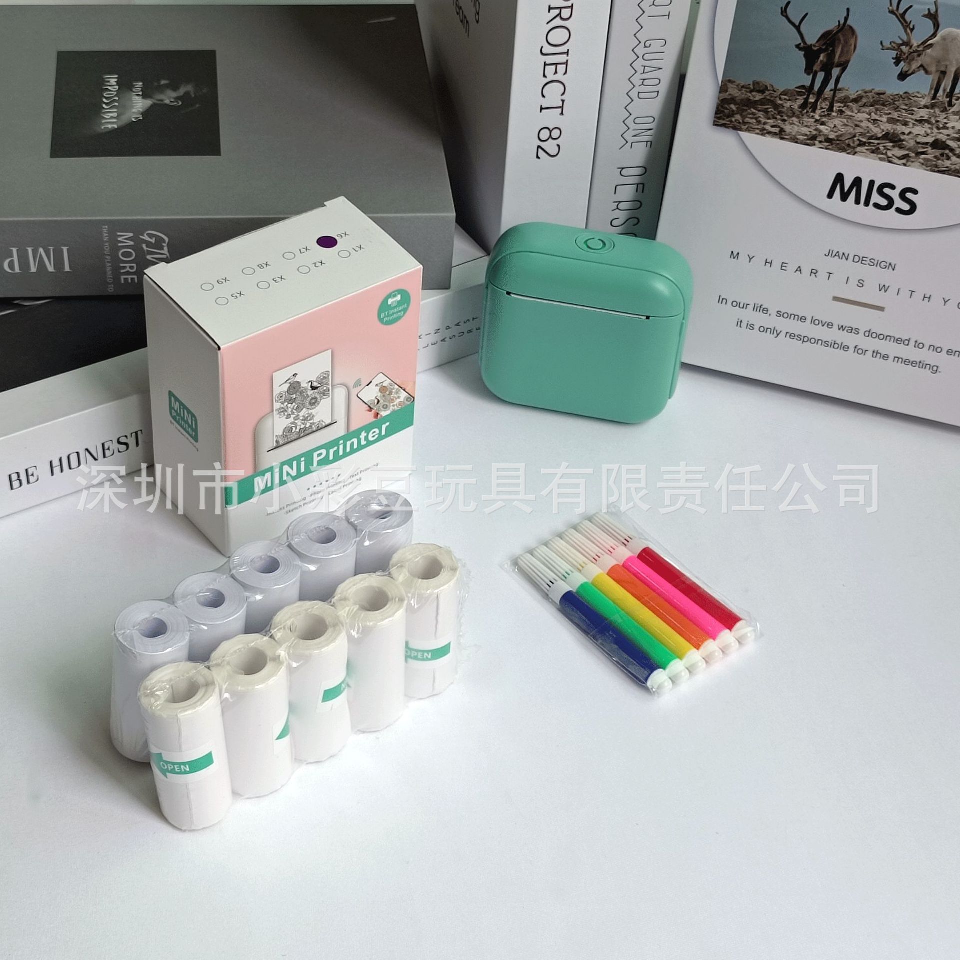 TFDX6 녹색 + 감열지 5개 + 접착지 5개 + 컬러 펜