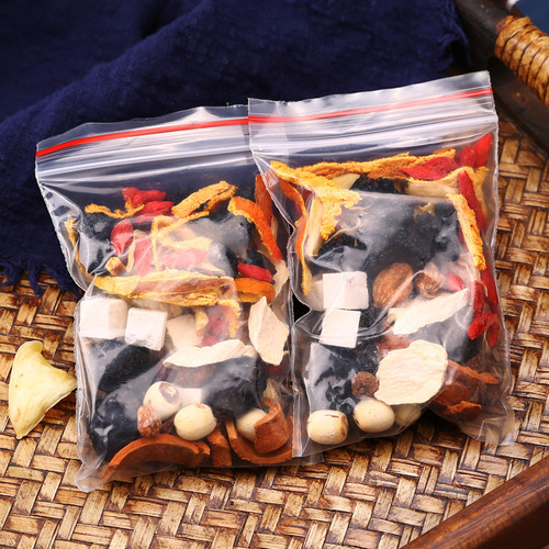 Yizhiren, ebony tea, tangerine peel, poria, mulberry tea, yam, cinnamon, lotus seed, lily tea, upper heat and lower cold generation