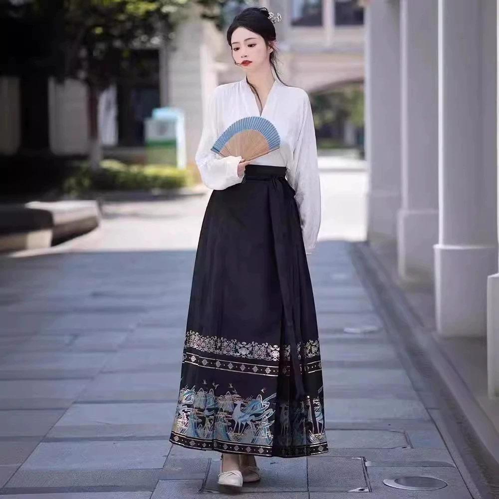 2024 Китайский национальный стиль Hanfu костюм женский полный тост