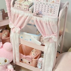 新しい甘い小さなカーテンルーム装飾ホームリビングルームのリボンカーテンカバー醜い防塵装飾二重層