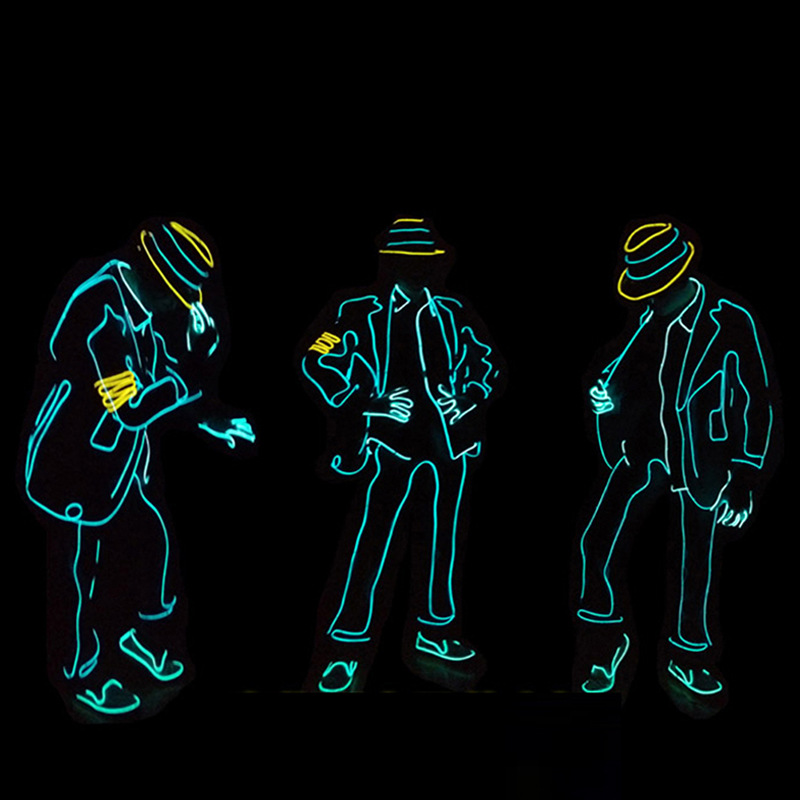 El resplandor luz fría ropa fluorescente danza rendimiento vestido Jazz fluorescente danza etapa fluorescente props rendimiento
