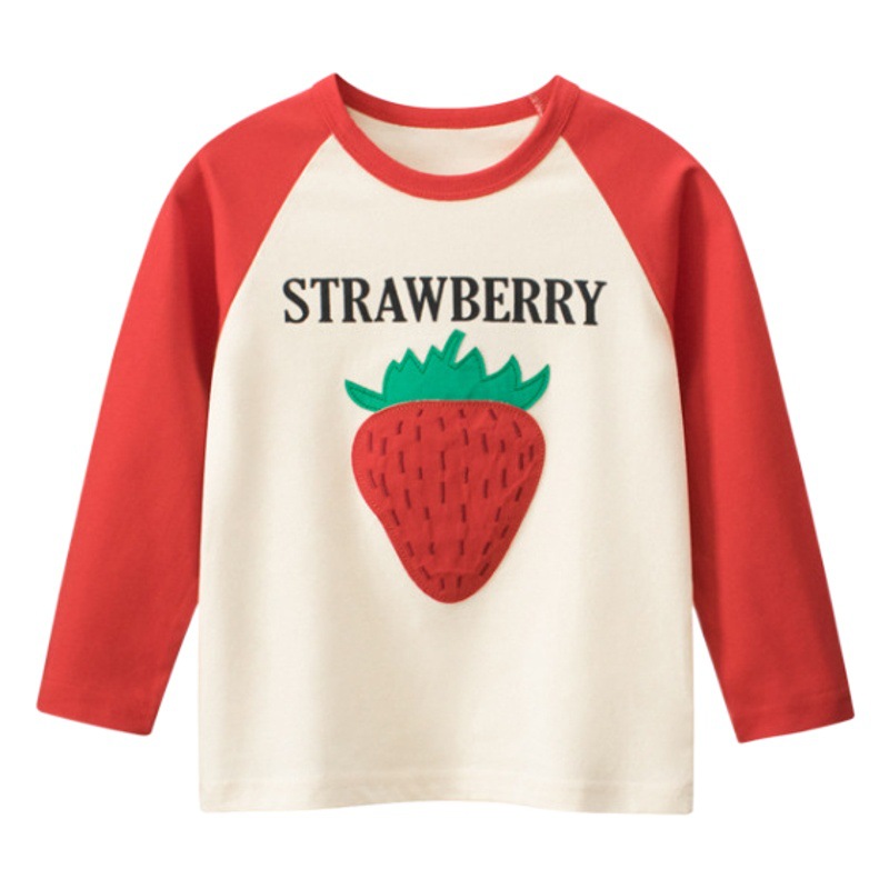 27 hogar niñas otoño nuevo estilo coreano ropa para niños parche de manga larga camiseta ropa de bebé entrega de una sola pieza