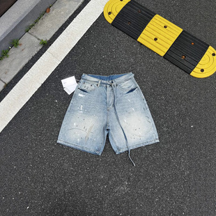 High Acne Studios Unisex Adjustable Belt Classic Vintage Denim Shorts
