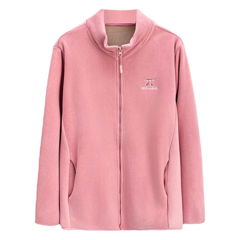 Осень и зима 240 фунтов Толстая сестра простой вышивка плюшевые пальто плюс размер женщин теплый внутри кардиган 1322